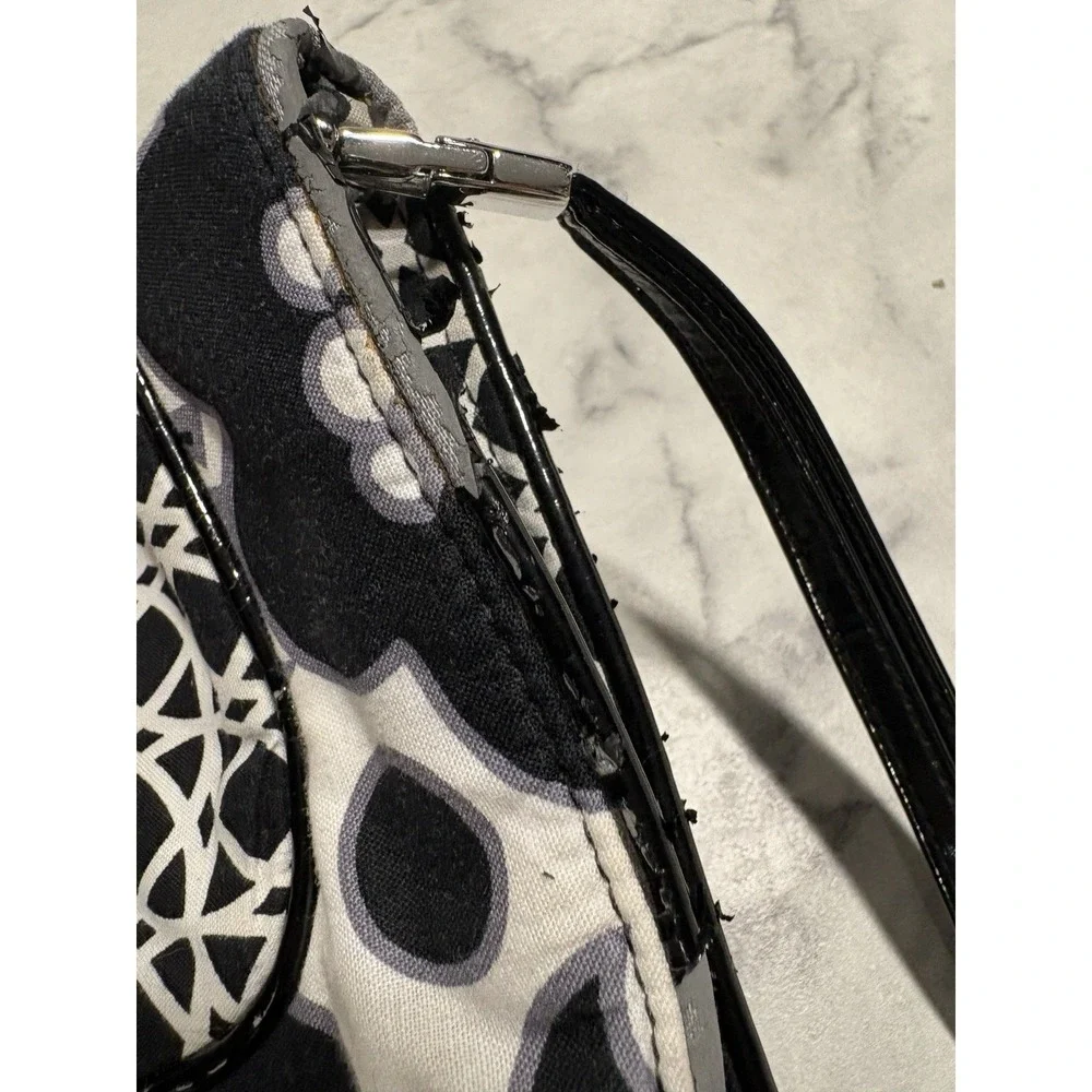 Vera Bradley Night & Day Clutch Wristlet Wallet Black White Pattern Retired